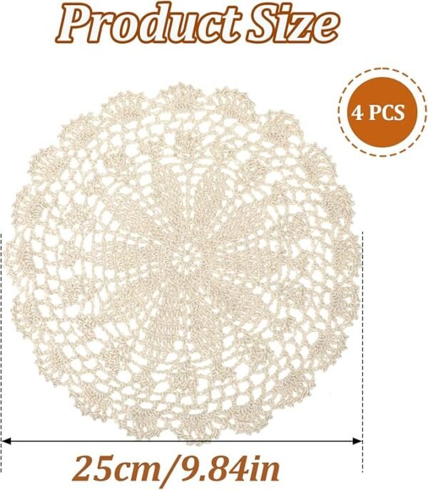 Crochet Table Mat 4 Pcs set